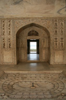 şiş mahal (cam Sarayı), agra fort, agra, Hindistan