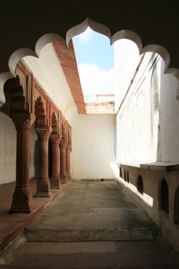 şiş mahal (cam Sarayı), agra fort, agra, Hindistan