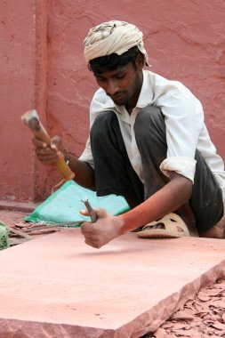 Labourers - Agra Fort, Agra, India clipart