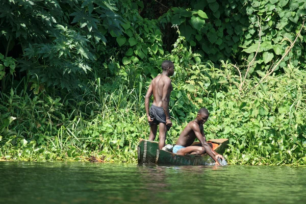 Het Victoriameer - de bron van de rivier Nijl - Oeganda, Afrika — Stockfoto