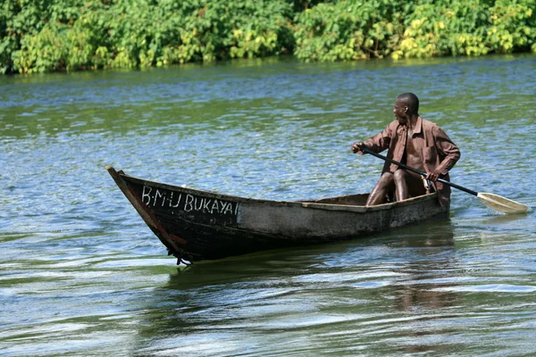 Jezioro Wiktorii - źródła rzeki Nilu - uganda, Afryka — Zdjęcie stockowe