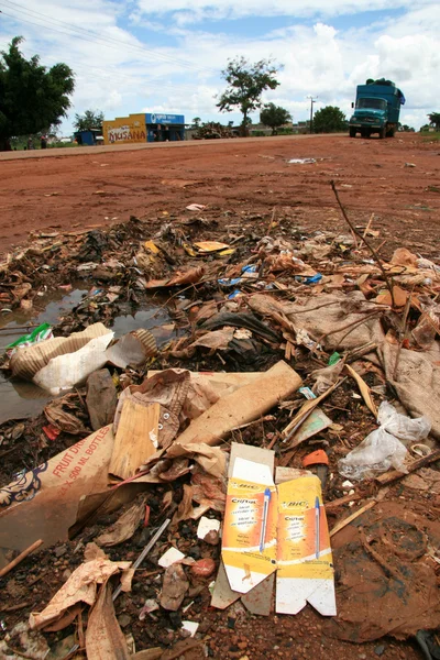 坎帕拉-乌干达，非洲在街头污染 — 图库照片