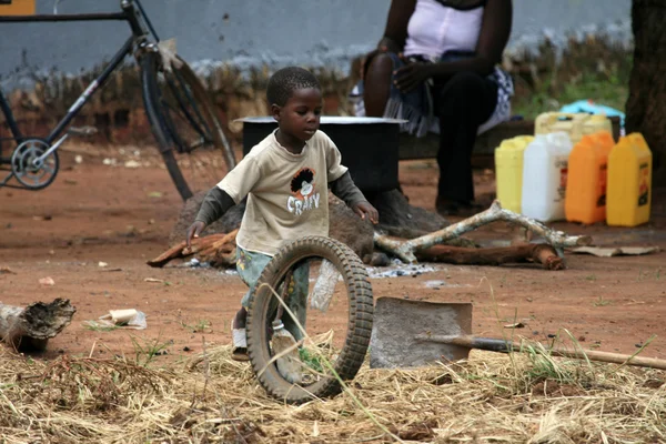 Chudinských čtvrtí v kampala - uganda, Afrika — Stock fotografie