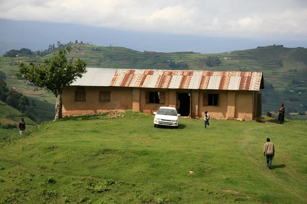 Dům na kopci - kisoro - uganda, Afrika — Stock fotografie
