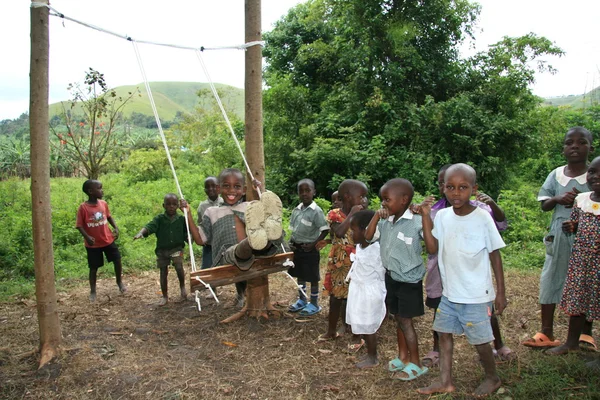 Lokale school, Oeganda, Afrika — Stockfoto