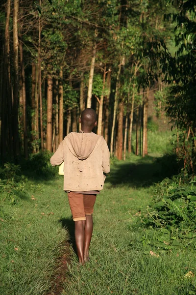 Africký kluk, uganda, Afrika — Stock fotografie