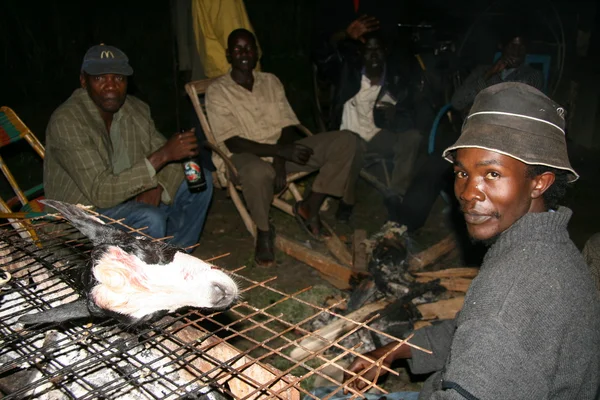 BBQ - Fresh Goat, Uganda — Stock Photo, Image