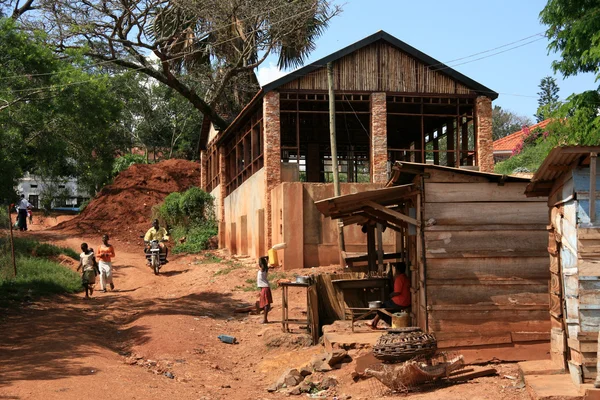 Chudinských čtvrtí v kampala - uganda, Afrika — Stock fotografie
