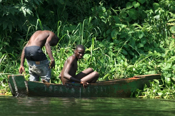 Het Victoriameer - de bron van de rivier Nijl - Oeganda, Afrika — Stockfoto