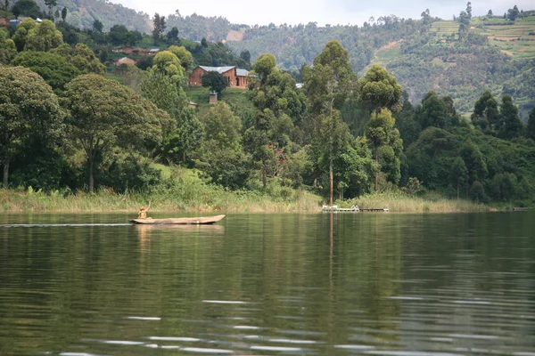 Jezioro bunyoni - uganda, Afryka — Zdjęcie stockowe