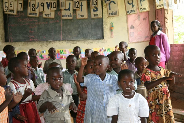 Yerel okul, uganda, Afrika — Stok fotoğraf