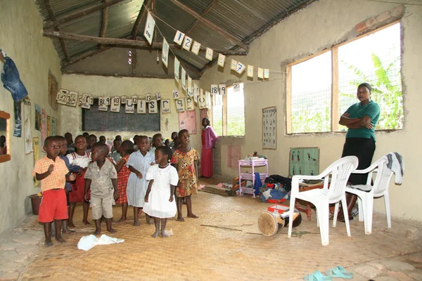 Místní škola, uganda, Afrika — Stock fotografie