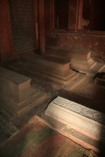 Pietra tombale, pietra tombale - Fatehpur Sikri, Agra, India — Foto Stock