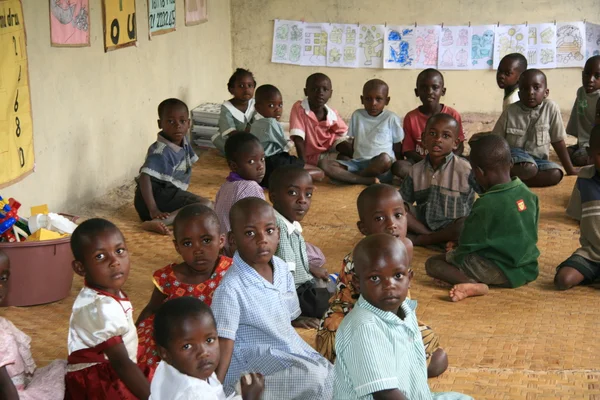 Lokala skolan, uganda, Afrika Stockfoto