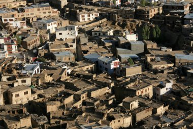 leh, ladakh Castle tepenin üst Hindistan üzerinden görüntülemek