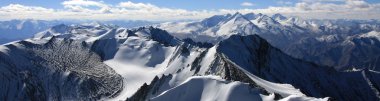 Himalayas Panorama, From Top of Mountain, India clipart