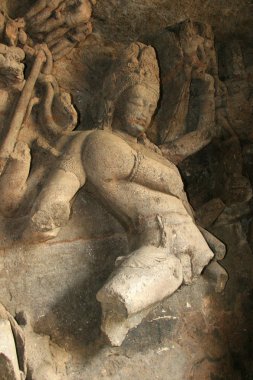 Tanrı Rock - oyma elephanta Adası, mumbai, Hindistan