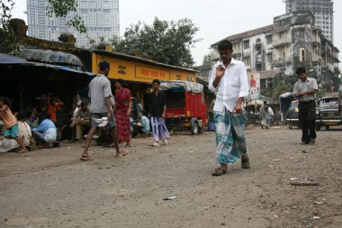 Street Life - Slums in Bombaby, Mumbai, India clipart