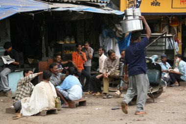 gecekondu bombaby, mumbai, Hindistan