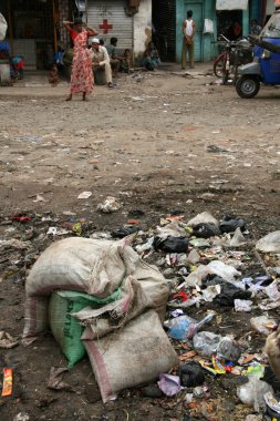 Slums in Bombaby, Mumbai, India clipart