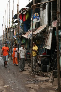 gecekondu bombaby, mumbai, Hindistan