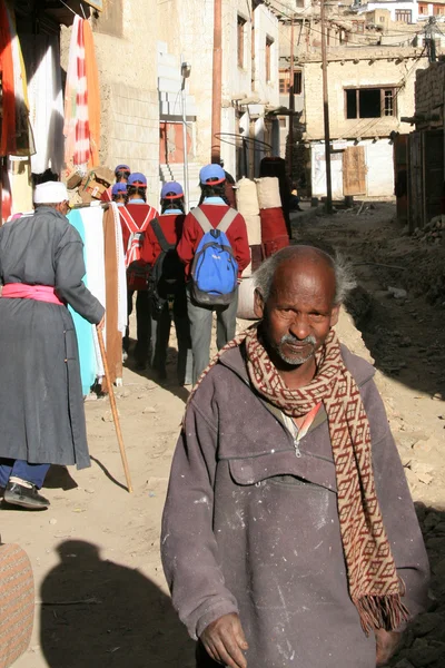 Old Man - Leh, India — Stock Photo, Image