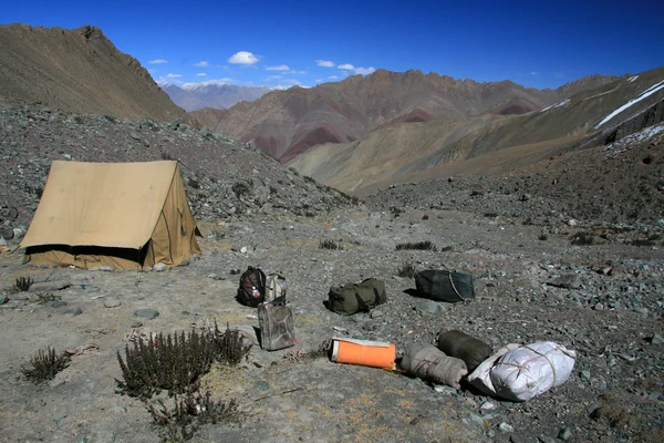 基地营地，喜马拉雅山脉、 印度 — 图库照片