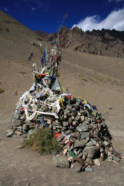 Bandiere di preghiera tibetane - Himalaya India — Foto Stock