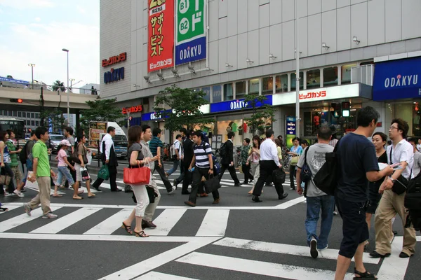 Zebra crossing - shinjuku, Tokio, Japonia — Zdjęcie stockowe