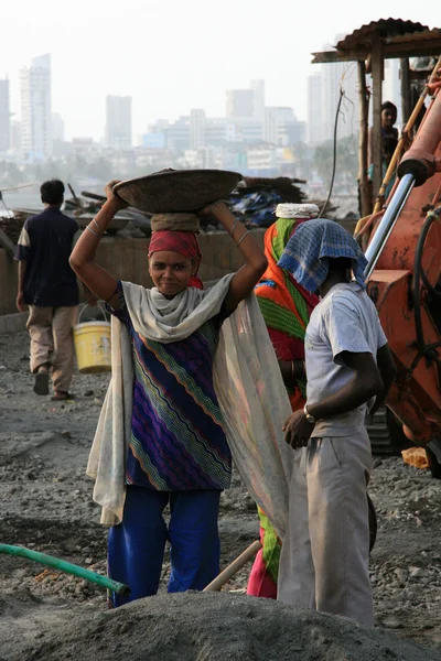 Bruggenbouw - marine drive, mumbai, india — Stockfoto