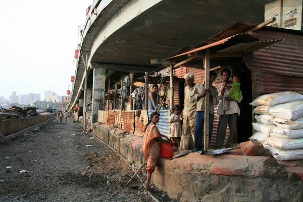 橋建設 - 海洋ドライブ、ムンバイ、インド — ストック写真