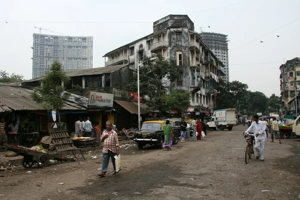 Nyomornegyedek, Bombaby, Mumbai, India — Stock Fotó