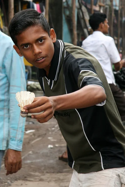 Straßenleben - Slums in Bombaby, Mumbai, Indien — Stockfoto