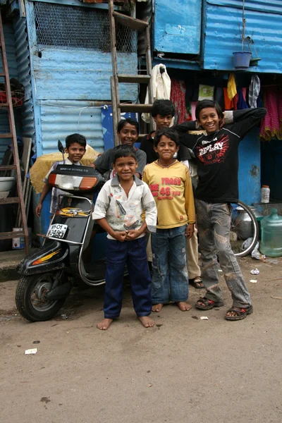 Slumsy w bombaby, mumbai, Indie — Zdjęcie stockowe