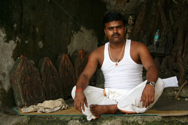 Poutník - banaganga nádrž, mumbai, Indie — Stock fotografie