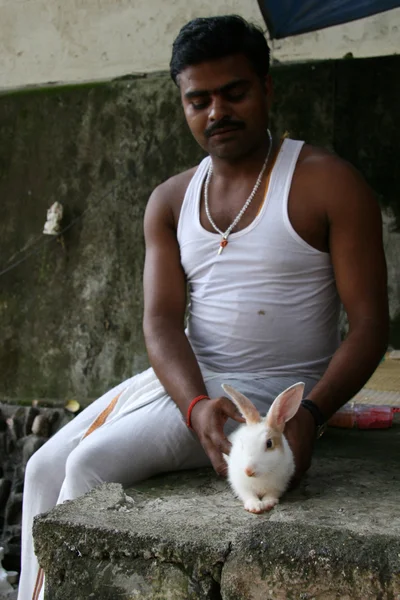 Poutník - banaganga nádrž, mumbai, Indie — Stock fotografie
