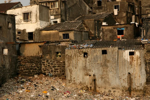 Moradia Pobreza - Banganga Village, Mumbai, Índia — Fotografia de Stock
