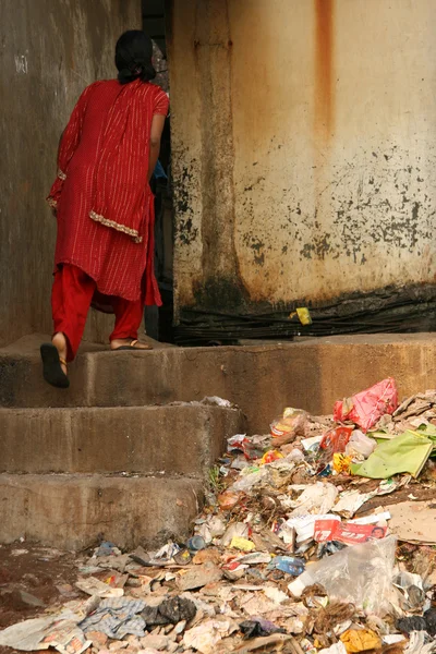 Lakhatás a szegénység - Banganga Village, Mumbai, India — Stock Fotó