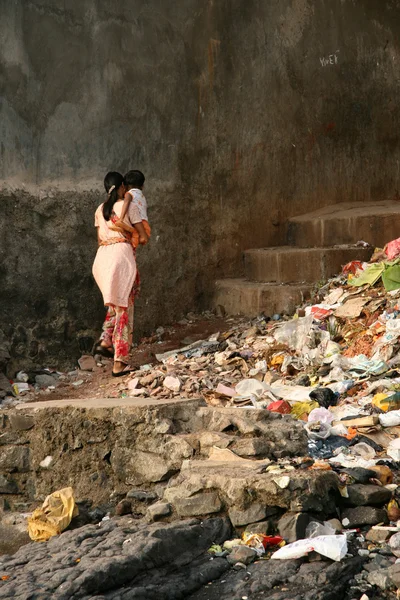 Pobreza de la vivienda - Banganga Village, Mumbai, India —  Fotos de Stock