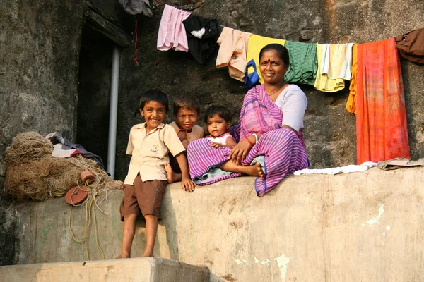 Bostäder fattigdom - banganga village, mumbai, Indien — Stockfoto