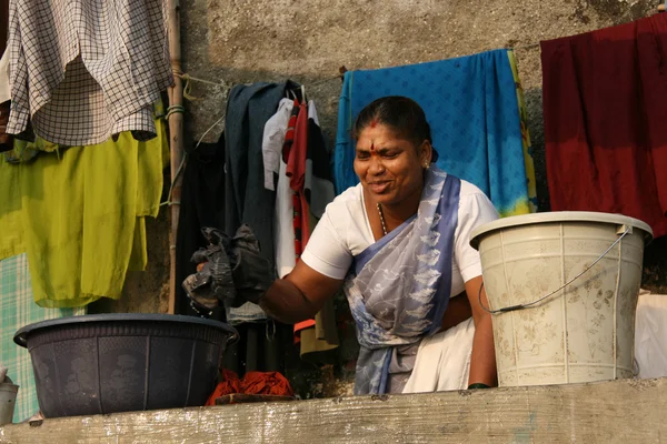Bydlení chudoby - banganga vesnice, Bombaj, Indie — Stock fotografie