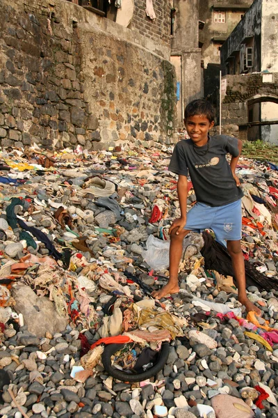 Παιδιά του δρόμου - χωριό banganga, mumbai, Ινδία — Φωτογραφία Αρχείου