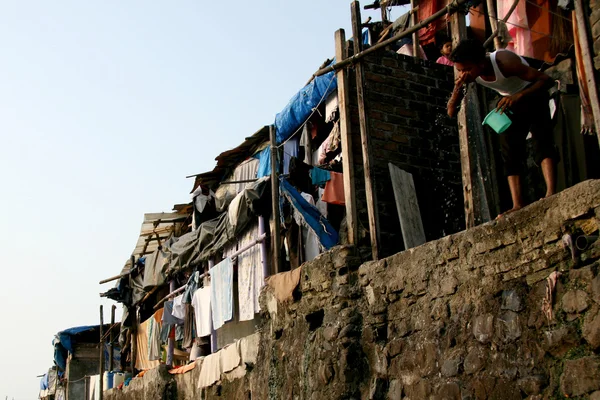 住房贫困-邦根加村、 孟买、 印度 — 图库照片
