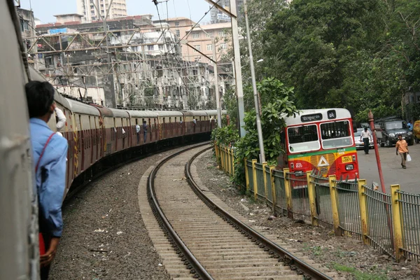 Vlak cestování - Bombaj, Indie — Stock fotografie