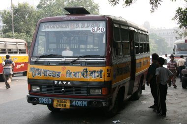 otobüs - b.b.d. bagh, Kalküta, Hindistan