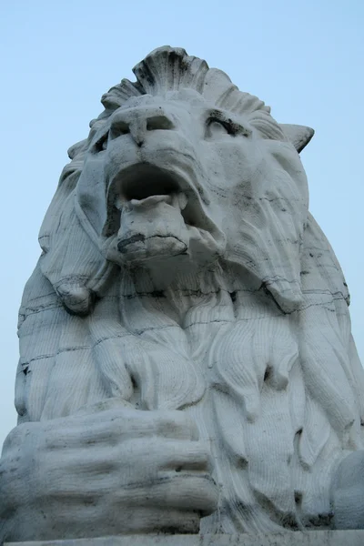 Socha lva - victoria memorial, Kalkata, Indie — Stock fotografie