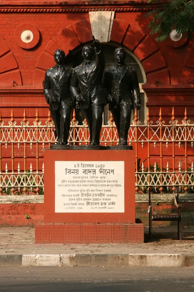 Bekende figuren standbeeld - b.b.d. bagh, kolkata, india — Stockfoto