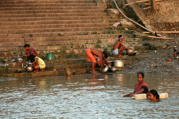 Hooghly rivier - kolkata, india — Stockfoto