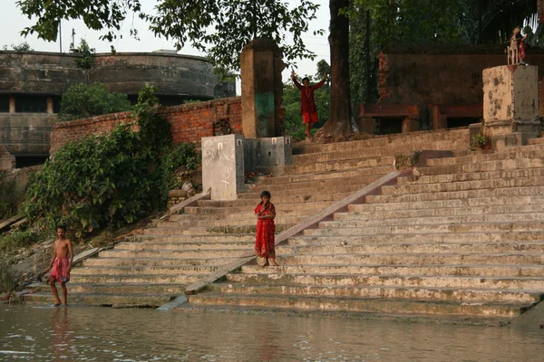 Huglifloden - kolkata, Indien — Stockfoto
