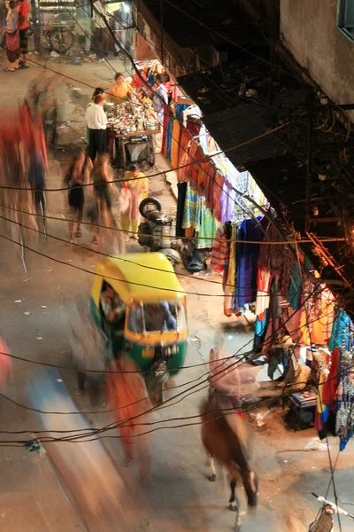 Delhi city bei Nacht, indien — Stockfoto
